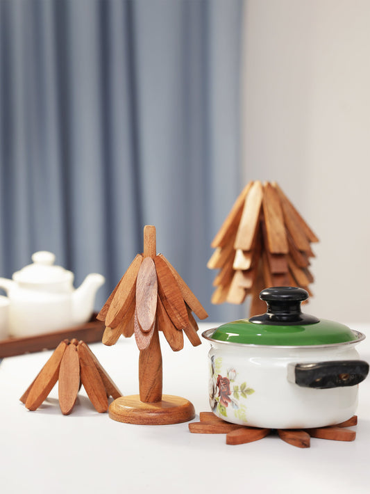 Solid Wood trivet (Set of 3)