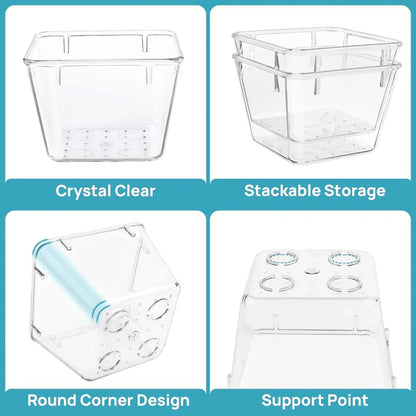 Clear Drawer Organizer Tray Set