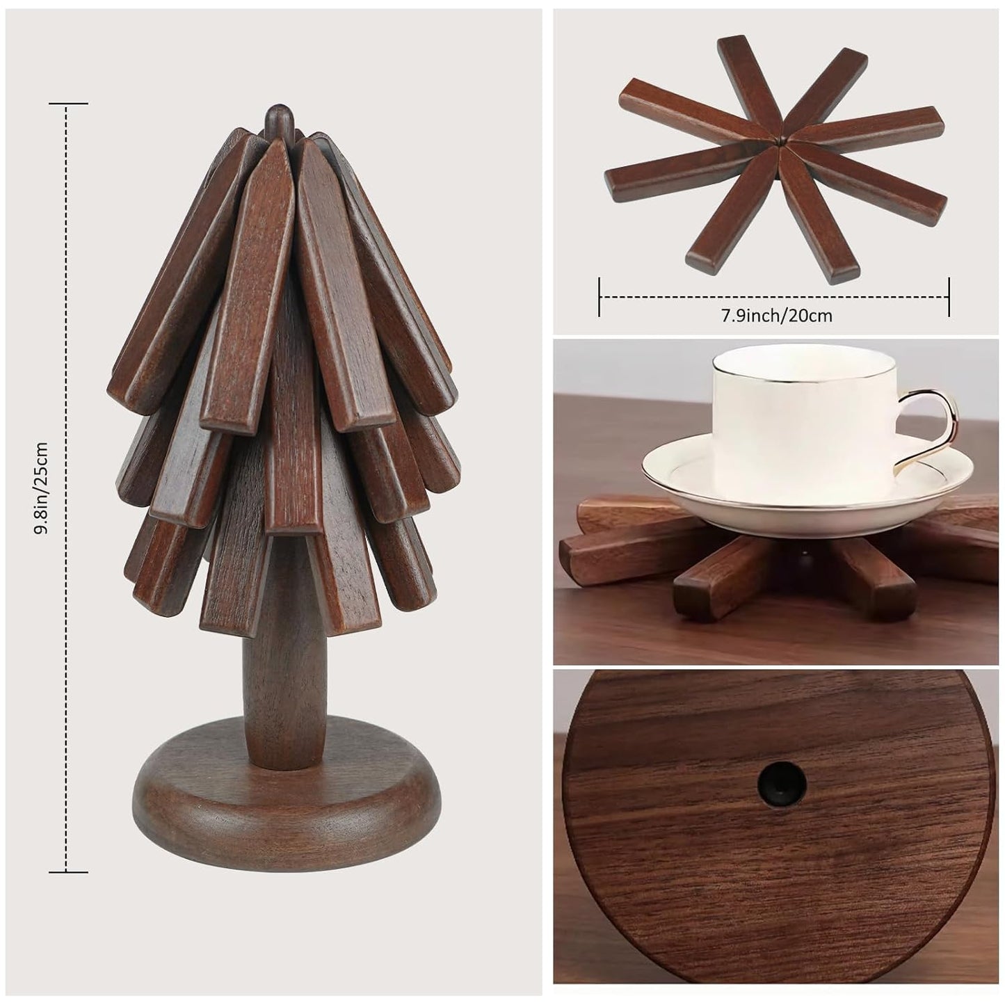 Solid Wood trivet (Set of 3)