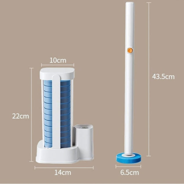 Disposable Toilet Cleaner Brush with 12 Brush Head