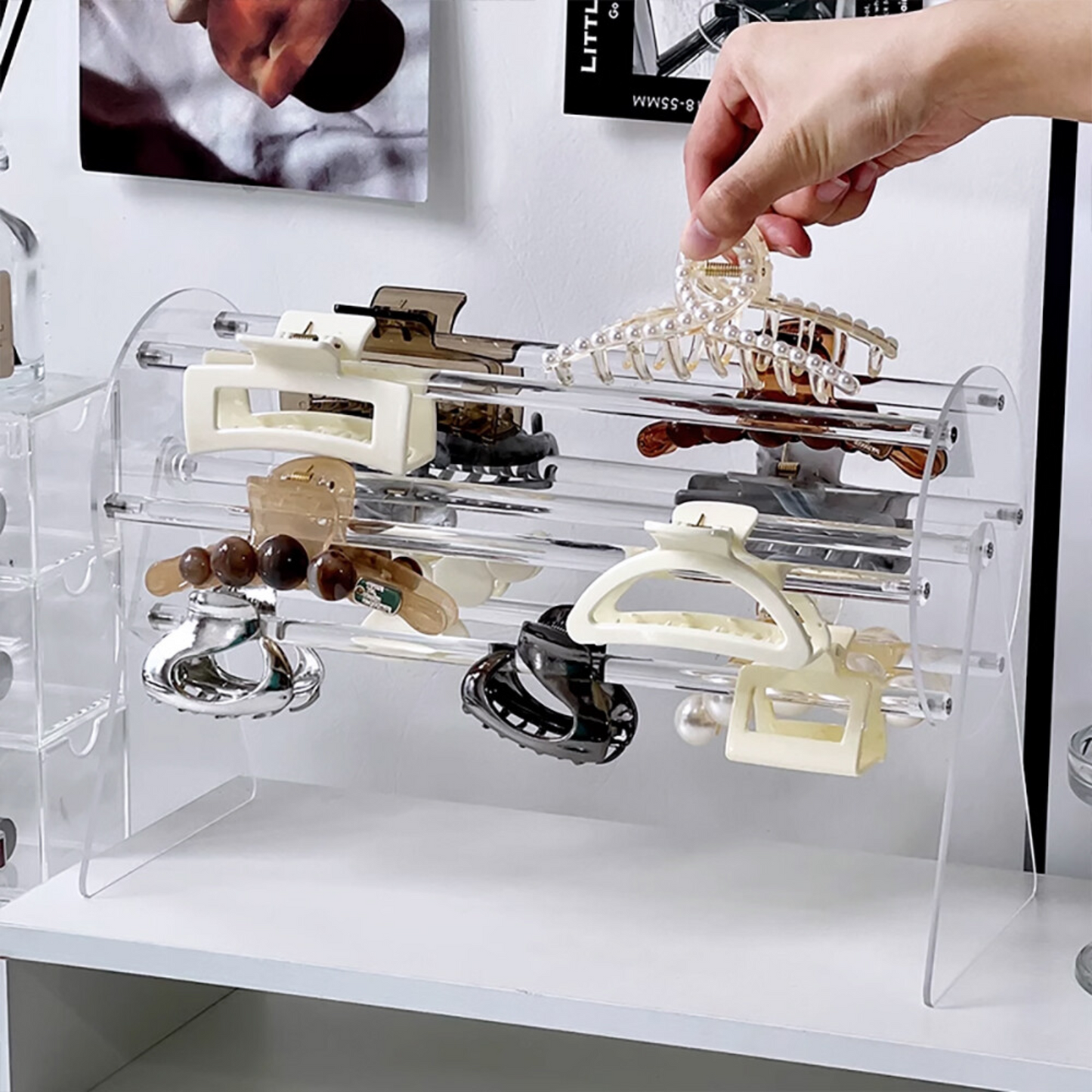Rotating Claw Clip Organizer