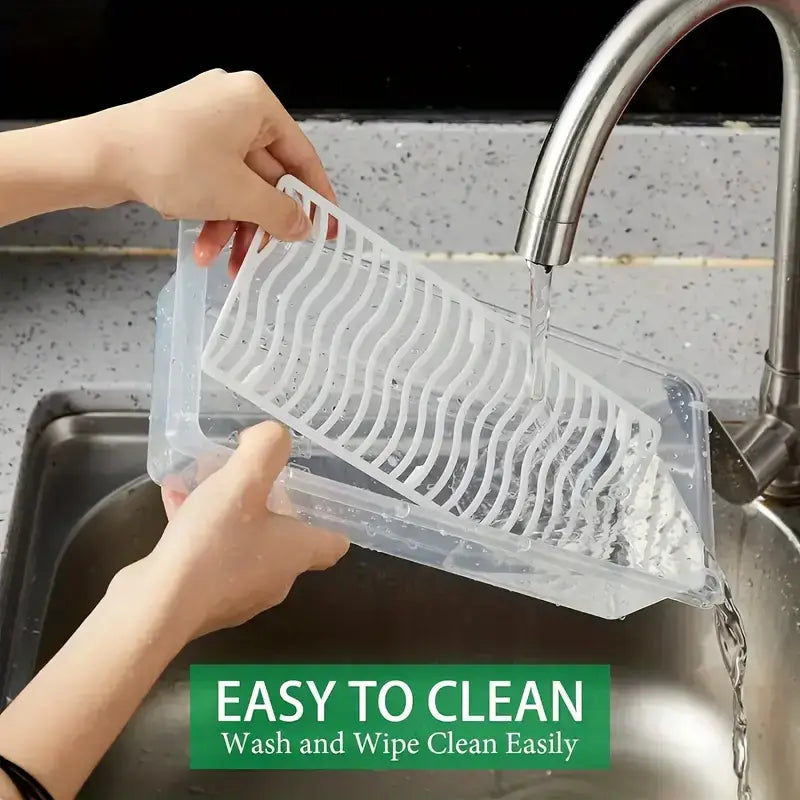 FreshBox - High Quality Fridge Organizer Box with Drain Plate