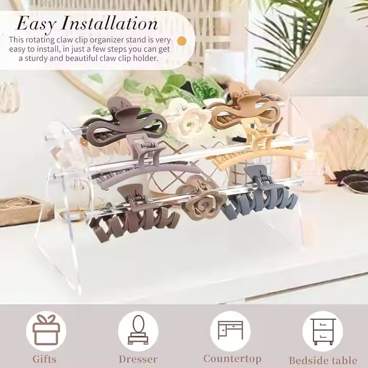 Rotating Claw Clip Organizer