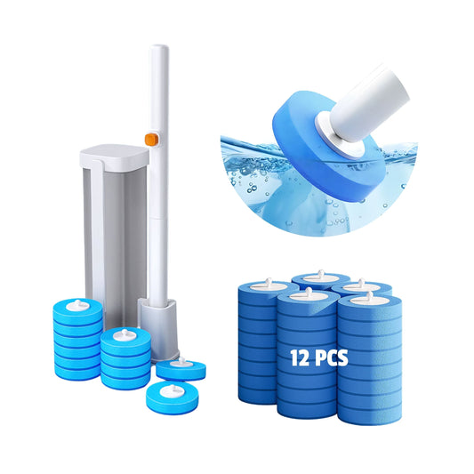 Disposable Toilet Cleaner Brush with 12 Brush Head